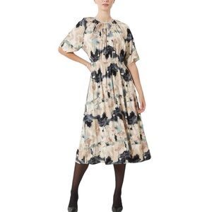 NWT Minimum Yolas midi dress, short sleeves a-line skirt & elastic waist size XL